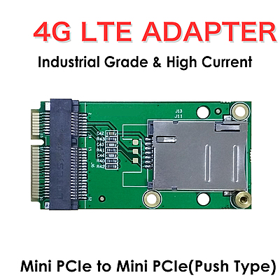 4G LTE Mini PCIe to Mini PCIe Adapter with Push-Push SIM Slot – Compatible with Quectel EC25, Ideal for IoT, M2M, Raspberry Pi, Industrial Routers 4G LTE Mini PCIe to Mini PCIe Adapter with Push-Push SIM Slot – Compatible with Quectel EC25, Ideal for IoT, M2M, Raspberry Pi, Industrial Routers