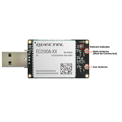 4G LTE USB Dongle with EC200A LCC Modem, SIM Slot, USB-A or 4PIN PH2.0 Connector for Windows/Linux/Android 4G LTE USB Dongle with EC200A LCC Modem, SIM Slot, USB-A or 4PIN PH2.0 Connector for Windows/Linux/Android