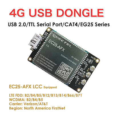 4G LTE USB Dongle with Quectel EC25 Series LCC Modem, SIM Slot, GPS, USB-A or 4PIN PH2.0 for IoT and M2M Applications 4G LTE USB Dongle with Quectel EC25 Series LCC Modem, SIM Slot, GPS, USB-A or 4PIN PH2.0 for IoT and M2M Applications