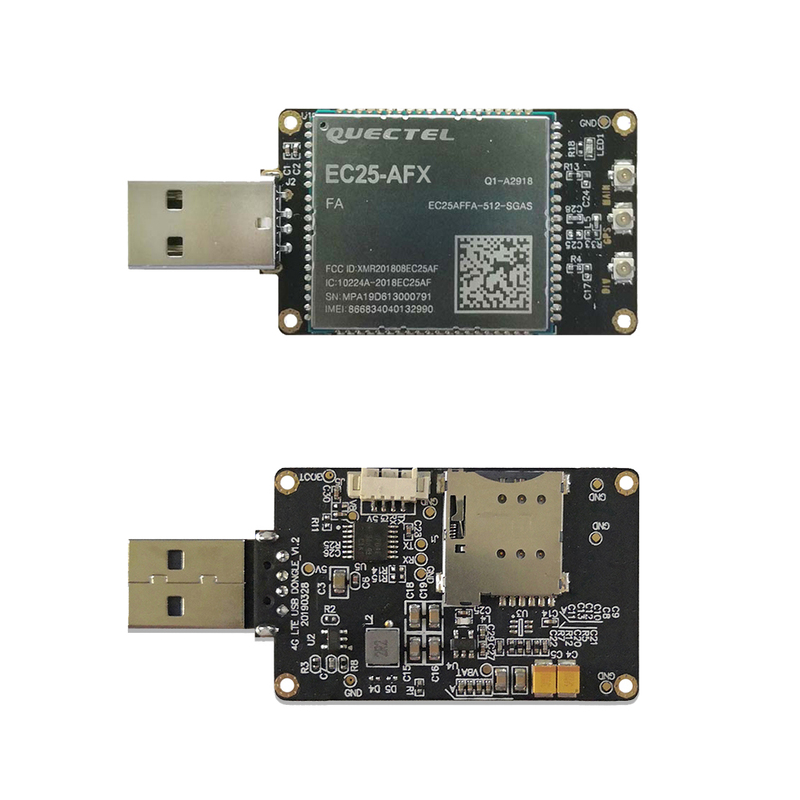 4G LTE USB Dongle with Quectel EC25 Series LCC Modem, SIM Slot, GPS, USB-A or 4PIN PH2.0 for IoT and M2M Applications