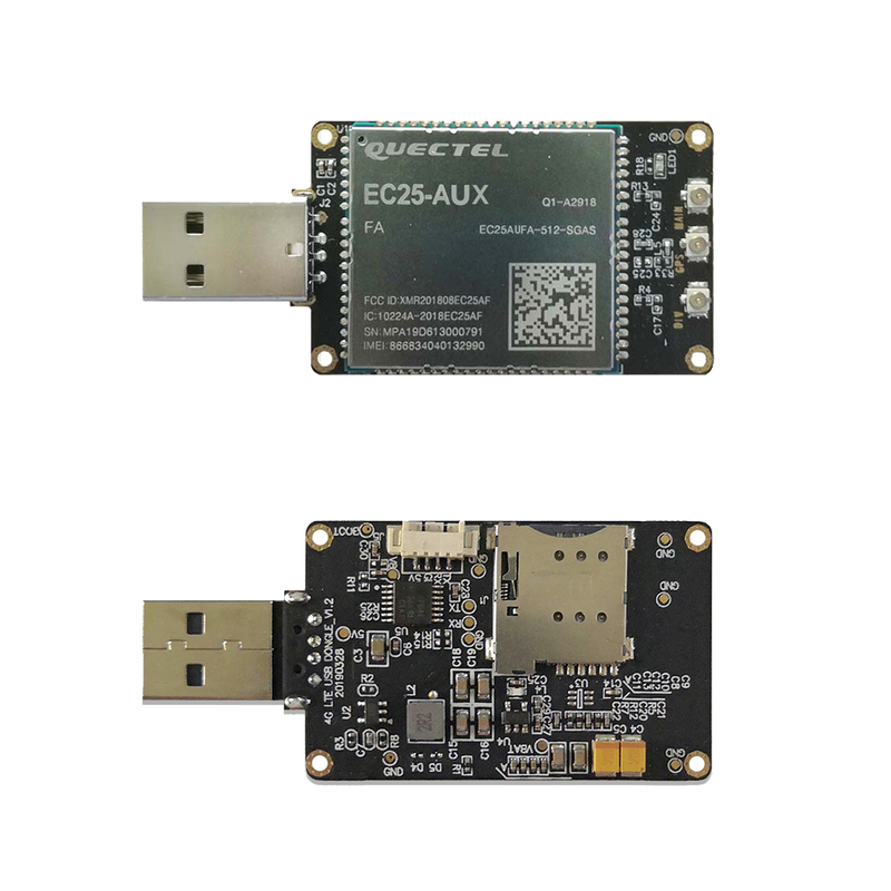 4G LTE USB Dongle with Quectel EC25 Series LCC Modem, SIM Slot, GPS, USB-A or 4PIN PH2.0 for IoT and M2M Applications
