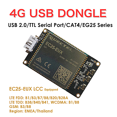 4G LTE USB Dongle with Quectel EC25 Series LCC Modem, SIM Slot, GPS, USB-A or 4PIN PH2.0 for IoT and M2M Applications 4G LTE USB Dongle with Quectel EC25 Series LCC Modem, SIM Slot, GPS, USB-A or 4PIN PH2.0 for IoT and M2M Applications