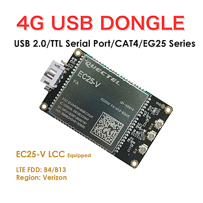 4G LTE USB Dongle with Quectel EC25 Series LCC Modem, SIM Slot, GPS, USB-A or 4PIN PH2.0 for IoT and M2M Applications 4G LTE USB Dongle with Quectel EC25 Series LCC Modem, SIM Slot, GPS, USB-A or 4PIN PH2.0 for IoT and M2M Applications