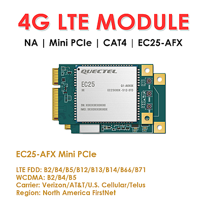 Quectel EC25 Series Mini PCIe & LCC 4G LTE Cat 4 Modules | Industrial IoT/M2M Cellular Modems Quectel EC25 Series Mini PCIe & LCC 4G LTE Cat 4 Modules | Industrial IoT/M2M Cellular Modems