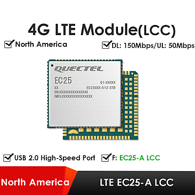 Quectel EC25 Series Mini PCIe & LCC 4G LTE Cat 4 Modules | Industrial IoT/M2M Cellular Modems Quectel EC25 Series Mini PCIe & LCC 4G LTE Cat 4 Modules | Industrial IoT/M2M Cellular Modems