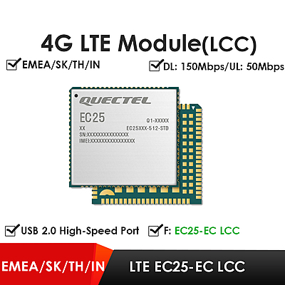 Quectel EC25 Series Mini PCIe & LCC 4G LTE Cat 4 Modules | Industrial IoT/M2M Cellular Modems Quectel EC25 Series Mini PCIe & LCC 4G LTE Cat 4 Modules | Industrial IoT/M2M Cellular Modems