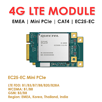 Quectel EC25 Series Mini PCIe & LCC 4G LTE Cat 4 Modules | Industrial IoT/M2M Cellular Modems Quectel EC25 Series Mini PCIe & LCC 4G LTE Cat 4 Modules | Industrial IoT/M2M Cellular Modems