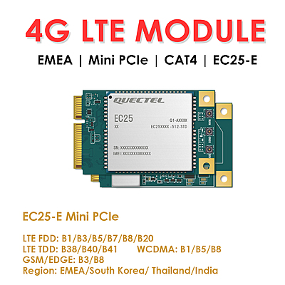 Quectel EC25 Series Mini PCIe & LCC 4G LTE Cat 4 Modules | Industrial IoT/M2M Cellular Modems Quectel EC25 Series Mini PCIe & LCC 4G LTE Cat 4 Modules | Industrial IoT/M2M Cellular Modems