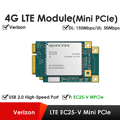 Quectel EC25 Series Mini PCIe & LCC 4G LTE Cat 4 Modules | Industrial IoT/M2M Cellular Modems Quectel EC25 Series Mini PCIe & LCC 4G LTE Cat 4 Modules | Industrial IoT/M2M Cellular Modems