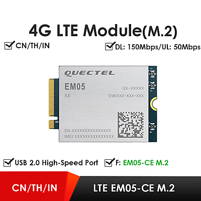 EM05 Series 4G LTE Cat 4 Module | EM05-CE/EM05-E M.2 (NGFF) Wireless Industrial Modem for IoT/M2M Applications EM05 Series 4G LTE Cat 4 Module | EM05-CE/EM05-E M.2 (NGFF) Wireless Industrial Modem for IoT/M2M Applications