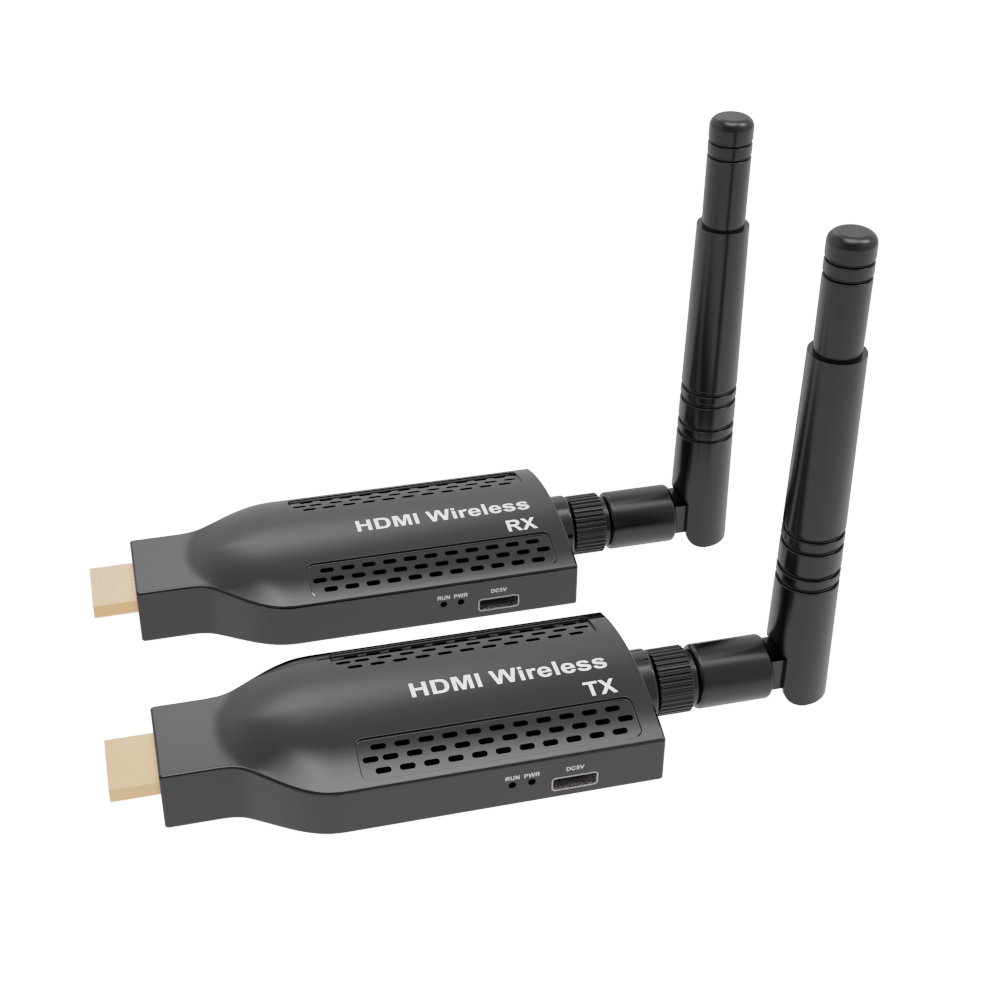 Portable 1080P@60FPS Wireless HDMI Transmitter & Receiver Kit – 492ft Range, 1-to-4 Multi-Screen, H.265 Portable 1080P@60FPS Wireless HDMI Transmitter & Receiver Kit – 492ft Range, 1-to-4 Multi-Screen, H.265