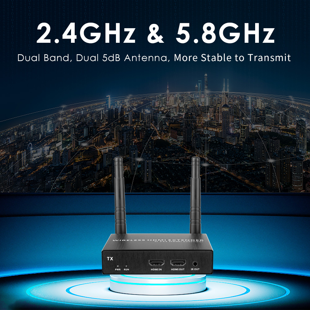 4K@30FPS Wireless HDMI & KVM Extender – 656ft, 1-to-8 Receivers, USB Control, Ultra-Low Latency 4K@30FPS Wireless HDMI & KVM Extender – 656ft, 1-to-8 Receivers, USB Control, Ultra-Low Latency