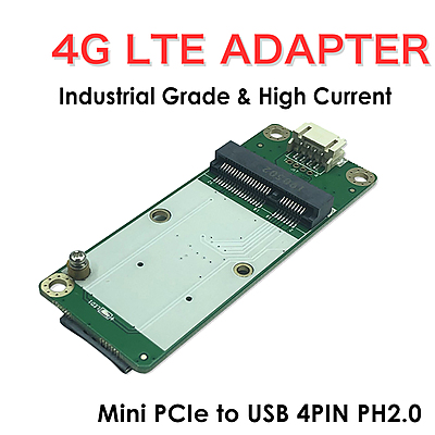 4G LTE Mini PCIe to USB 2.0 Adapter with SIM Slot – 4PIN PH2.0 Connector for WWAN Modules Like Quectel EC25/EC20, Ideal for Routers, IoT, CCTV & Embedded Devices 4G LTE Mini PCIe to USB 2.0 Adapter with SIM Slot – 4PIN PH2.0 Connector for WWAN Modules Like Quectel EC25/EC20, Ideal for Routers, IoT, CCTV & Embedded Devices