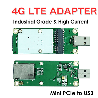 Mini PCIe to USB Adapter with SIM Slot – Industrial 4G LTE Modem Converter for Quectel EC25/EC20, Ideal for Raspberry Pi, Routers, IoT, M2M, CCTV Applications Mini PCIe to USB Adapter with SIM Slot – Industrial 4G LTE Modem Converter for Quectel EC25/EC20, Ideal for Raspberry Pi, Routers, IoT, M2M, CCTV Applications