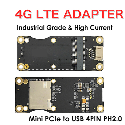 4G LTE Mini PCIe to USB Adapter with SIM Slot – 4PIN PH2.0 USB 2.0 Connector for Quectel EC25 EC20 Modules, Ideal for Industrial Router, IoT & M2M Integrations 4G LTE Mini PCIe to USB Adapter with SIM Slot – 4PIN PH2.0 USB 2.0 Connector for Quectel EC25 EC20 Modules, Ideal for Industrial Router, IoT & M2M Integrations