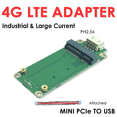 4G LTE Industrial Mini PCIe to 4PIN PH2.54 USB Adapter with SIM Slot – USB 2.0 Connector for LTE Modules like Quectel EC25, Ideal for IoT, M2M, Raspberry Pi 4G LTE Industrial Mini PCIe to 4PIN PH2.54 USB Adapter with SIM Slot – USB 2.0 Connector for LTE Modules like Quectel EC25, Ideal for IoT, M2M, Raspberry Pi