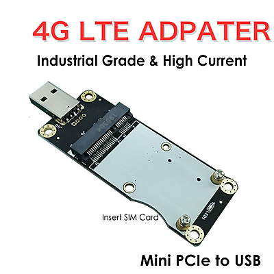 4G LTE Mini PCIe to USB 2.0 Adapter with SIM Slot – Industrial Adapter for Quectel EC25/EC20 and Other WWAN Modules, Ideal for Routers, IoT, CCTV & M2M Devices 4G LTE Mini PCIe to USB 2.0 Adapter with SIM Slot – Industrial Adapter for Quectel EC25/EC20 and Other WWAN Modules, Ideal for Routers, IoT, CCTV & M2M Devices
