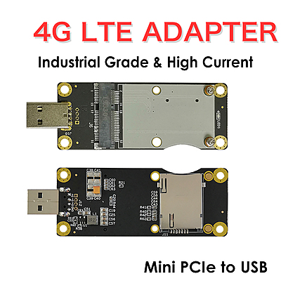 4G LTE Mini PCIe to USB 2.0 Adapter with SIM Slot – Industrial Adapter for Quectel EC25/EC20 and Other WWAN Modules, Ideal for Routers, IoT, CCTV & M2M Devices 4G LTE Mini PCIe to USB 2.0 Adapter with SIM Slot – Industrial Adapter for Quectel EC25/EC20 and Other WWAN Modules, Ideal for Routers, IoT, CCTV & M2M Devices