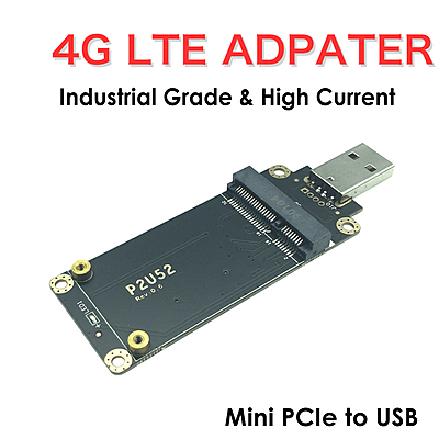 Industrial 4G LTE Mini PCIe to USB Adapter with SIM Card Slot – USB 2.0 Interface for Quectel EC25/EC20 LTE WWAN Modules, Designed for IoT/M2M Systems & Routers Industrial 4G LTE Mini PCIe to USB Adapter with SIM Card Slot – USB 2.0 Interface for Quectel EC25/EC20 LTE WWAN Modules, Designed for IoT/M2M Systems & Routers