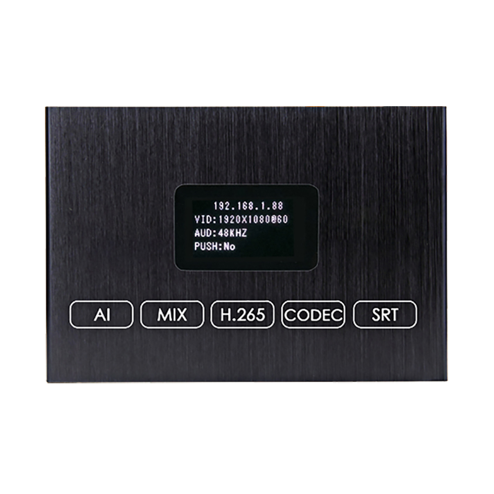 H.265 1080P HDMI Encoder/Decoder (Codec) w/Built-in OLED Screen & Loopout | 3ch RTSP, USB2.0 Rec, ONVIF/Hikvision H.265 1080P HDMI Encoder/Decoder (Codec) w/Built-in OLED Screen & Loopout | 3ch RTSP, USB2.0 Rec, ONVIF/Hikvision