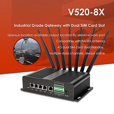 4G LTE Industrial Router with Dual SIM Slot, 2.4G/5.8G Dual-Band WiFi, Gigabit Ports, Quectel IoT Module Support 4G LTE Industrial Router with Dual SIM Slot, 2.4G/5.8G Dual-Band WiFi, Gigabit Ports, Quectel IoT Module Support