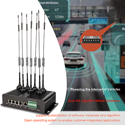 4G LTE Industrial Router with Dual SIM Slot, Sucker Antenna, Dual-Band 2.4G/5.8G WiFi, Gigabit Ports, Quectel IoT Module Compatible 4G LTE Industrial Router with Dual SIM Slot, Sucker Antenna, Dual-Band 2.4G/5.8G WiFi, Gigabit Ports, Quectel IoT Module Compatible
