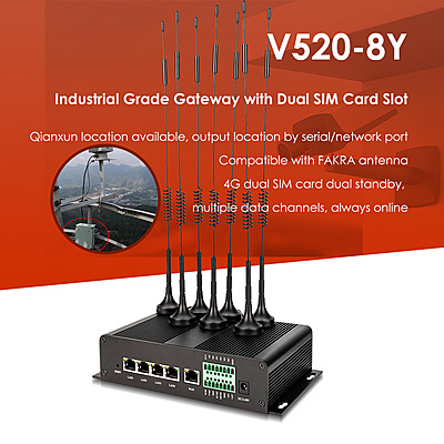 4G LTE Industrial Router with Dual SIM Slot, Sucker Antenna, Dual-Band 2.4G/5.8G WiFi, Gigabit Ports, Quectel IoT Module Compatible 4G LTE Industrial Router with Dual SIM Slot, Sucker Antenna, Dual-Band 2.4G/5.8G WiFi, Gigabit Ports, Quectel IoT Module Compatible