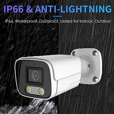 3MP PoE Bullet Camera with Dual Light, Built-in Audio, H.265, RTMP Streaming to YouTube & Facebook, Hikvision Compatible, IP66 Weatherproof Surveillance 3MP PoE Bullet Camera with Dual Light, Built-in Audio, H.265, RTMP Streaming to YouTube & Facebook, Hikvision Compatible, IP66 Weatherproof Surveillance