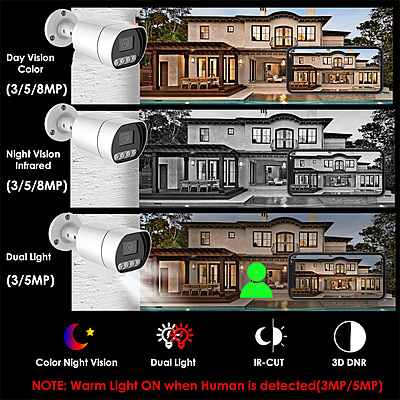3MP PoE Dual Light Bullet IP Camera with Audio, RTMP/RTSP Streaming, H.265, Hikvision Compatible, 2.8mm Lens, IP66 for YouTube, Facebook, Indoor & Outdoor Use 3MP PoE Dual Light Bullet IP Camera with Audio, RTMP/RTSP Streaming, H.265, Hikvision Compatible, 2.8mm Lens, IP66 for YouTube, Facebook, Indoor & Outdoor Use