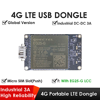 4G LTE USB Dongle with Quectel EG25-G LCC Modem, SIM Slot, GPS, USB-A or 4PIN PH2.0 for Global LTE Networks 4G LTE USB Dongle with Quectel EG25-G LCC Modem, SIM Slot, GPS, USB-A or 4PIN PH2.0 for Global LTE Networks