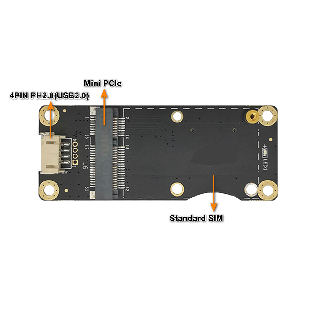 P2U52V024PIN: 4G MPCIe to 4PIN PH2.0 Adapter P2U52V024PIN: 4G MPCIe to 4PIN PH2.0 Adapter