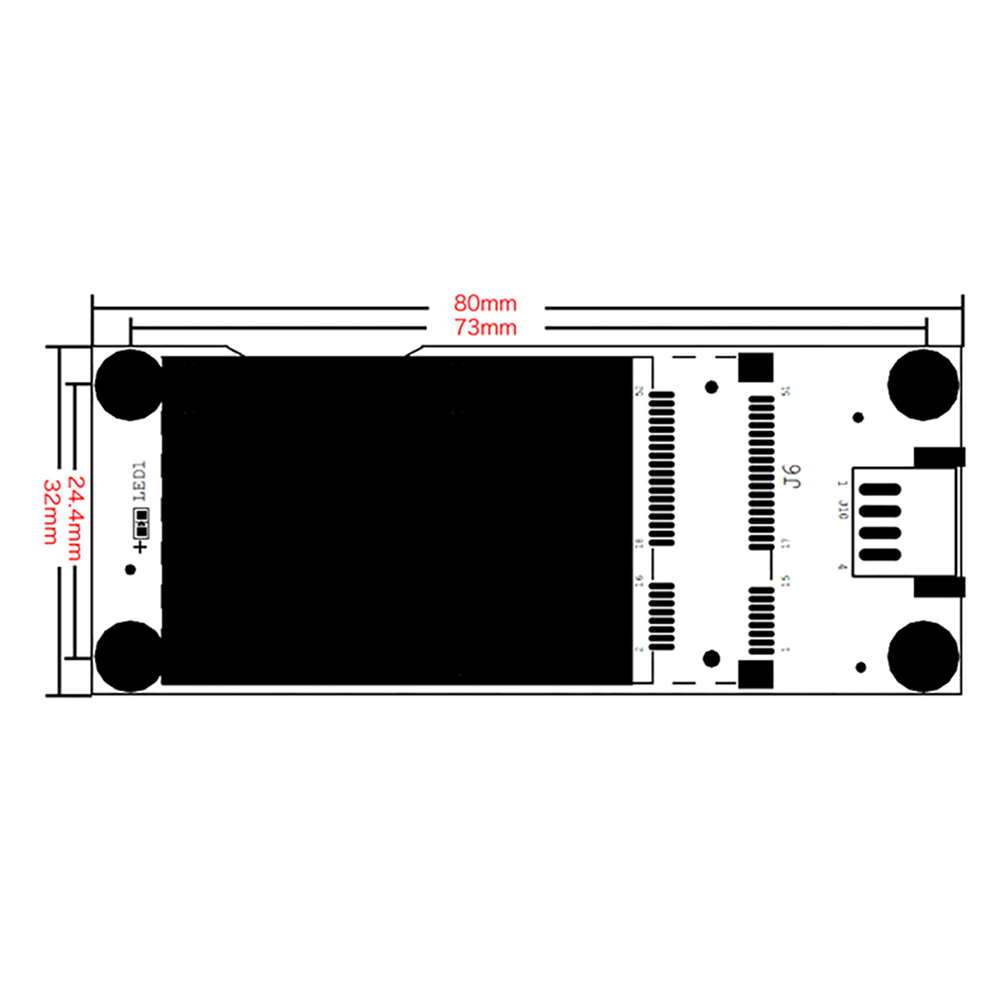 P2U52V024PIN: 4G MPCIe to 4PIN PH2.0 Adapter P2U52V024PIN: 4G MPCIe to 4PIN PH2.0 Adapter